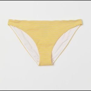 H&M Yellow/White Striped Bikini Bottom